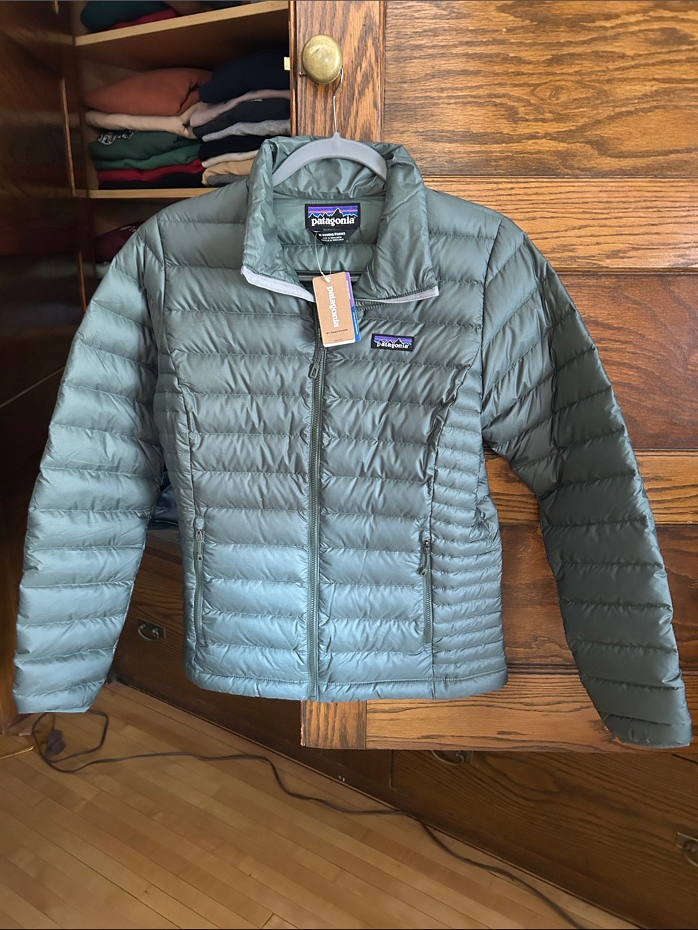 Patagonia Women's Down Sweater Jacket in Sage Green
